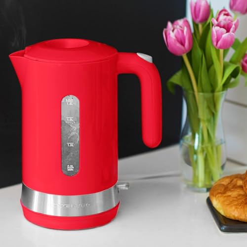 OVENTE Electric Kettle, Red