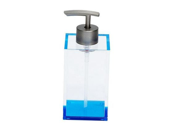 Metropolis Acrylic Soap Pump Clear Blue