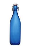 Bormioli Rocco Giara Blue Glass Bottle with a Swing Top and Hermetic Seal