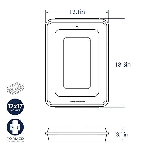 Nordic Ware Natural Aluminum Commercial High-Sided Sheet Cake Pan with Lid