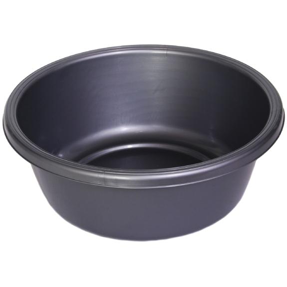 Round Plastic Wash Basin 11.25 inch Grey