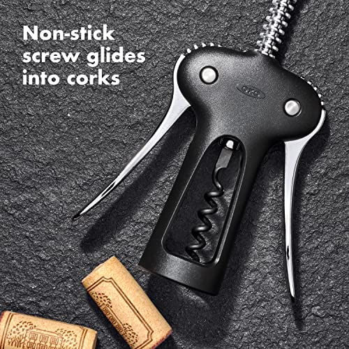 OXO Good Grips Winged Corkscrew and Bottle Opener, Black