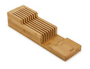 Joseph Joseph bamboo knife organizer with two tiers holding up to 9 knives.