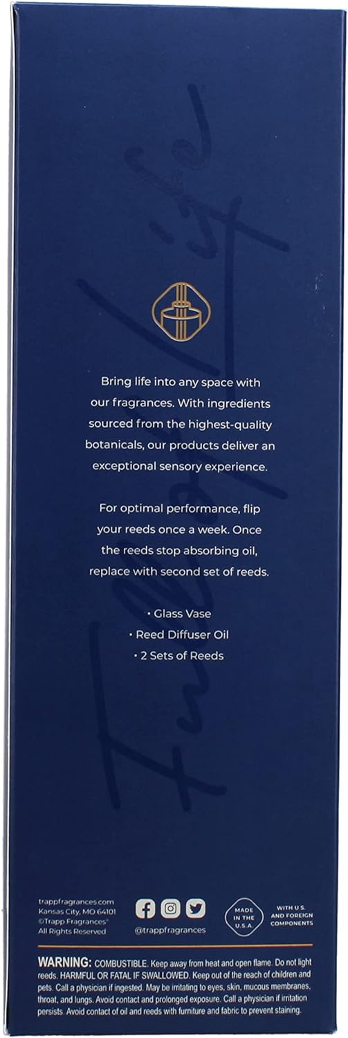 Trapp - No. 04 Orange Vanilla - Reed Diffuser Kit - 2 Sets of 12 Reeds, Scented Diffuser Oil (4 oz.)