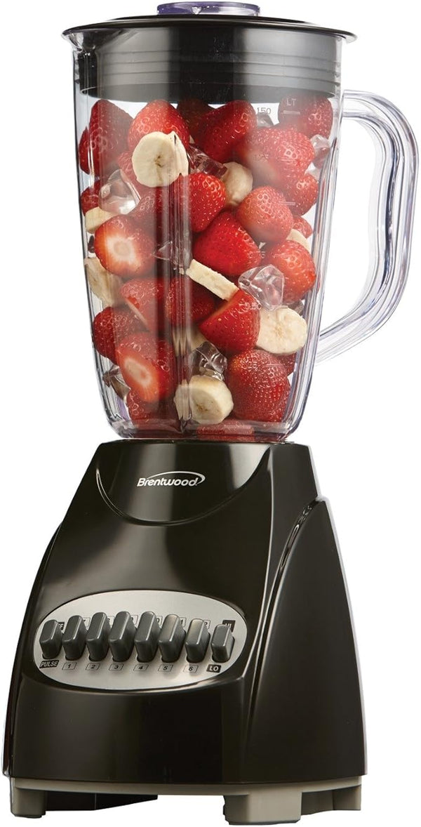 Brentwood JB-920B 12-Speed + Pulse Blender with Plastic Jar, Black