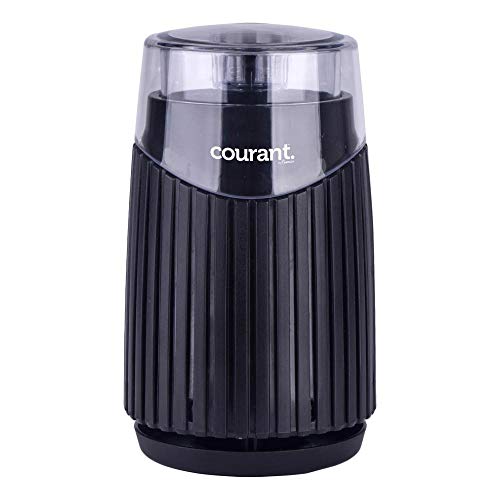 Courant Electric Coffee Grinder for Coffee Beans, Spices Stainless Steel Blades Durable Base, 150W Black