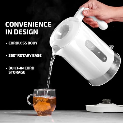 OVENTE Electric Kettle, White