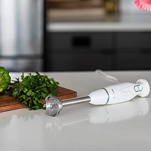 OVENTE Electric Hand Blender, White