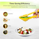 Amco 2-in-1 Squeezer | Aluminum | Yellow | Dishwasher Safe | 8.8 Inches | Comfortable Juicing for Strain-Free Experience | Kitchen Gadget for Juicing Lemons or Oranges
