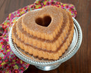Nordic Ware Cast Bundt Bakeware Tiered Heart, 12-Cup, Toffee