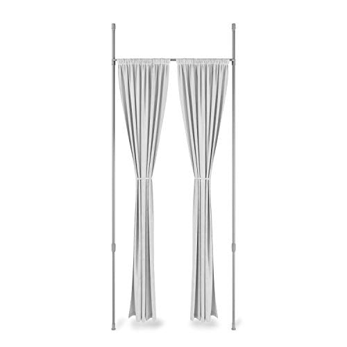 Umbra Anywhere Expandable Room Divider, Tension Curtain Rod, Damage Free, 36 to 66 Inches, Nickel
