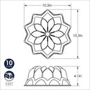 Nordic Ware Vintage Star Bundt Cake Pan, quotL x 9.67&quotW x 3.9&Quoth, Silver