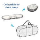 Woolite 360 3 Compartment Laundry Sorter, Portable Carrying Handles, Collapsible Design, Grey Pop Up Hamper