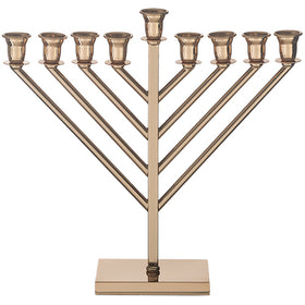 Metal Chabad Menorah 32cm - Rose Gold Finish