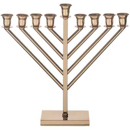 Metal Chabad Menorah 32cm - Rose Gold Finish