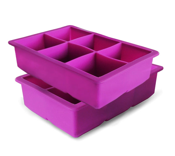 Elbee Silicone Ice Tray 6 Cube 2 PACK
