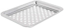 Nordic Ware Naturals aluminum compact crisping tray with a shallow profile on a white background.