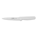 5.5-inch serrated knife with a white handle shown on a white background.