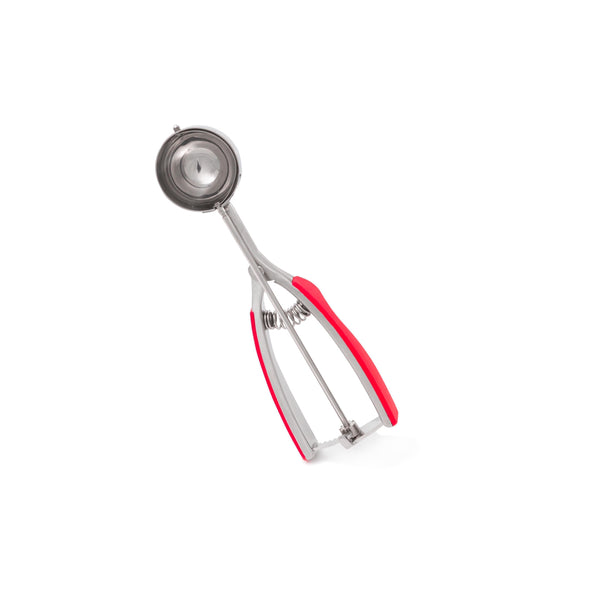 Stainless Steel Ice Cream Scoop With Soft Grip Handles, Medium 1.9'' Red