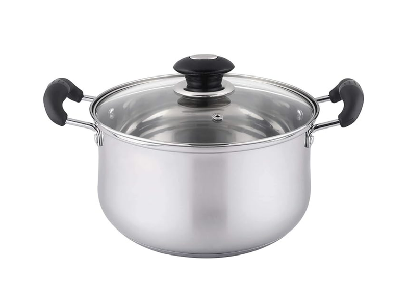 2qt Stainless Steel Sauce Pot with Glass Lid