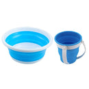Collapsible Space Saving, Glow in the Dark Plastic Wash Set