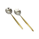 Tai Chi Satin Gold Salad Server Set