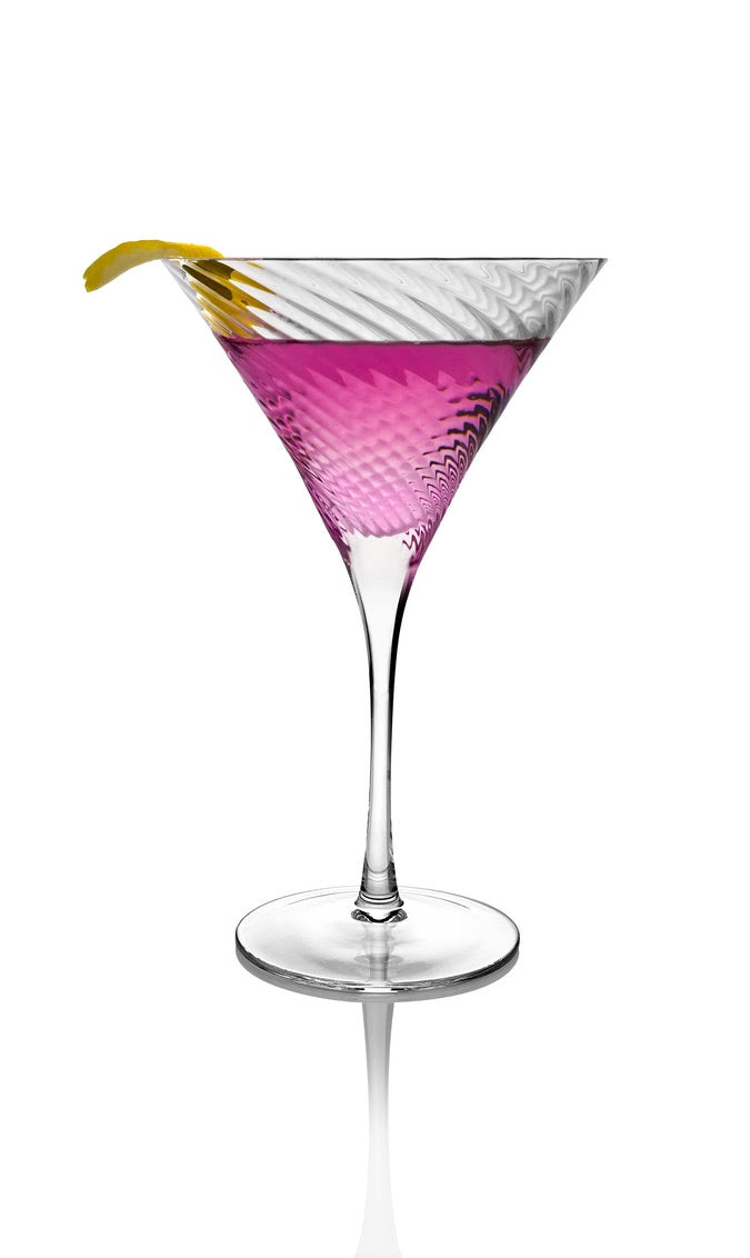 Godinger Martini Glasses - Timeless Elegance for Refined Cocktails & Drinks, Infinity Design Set of 4