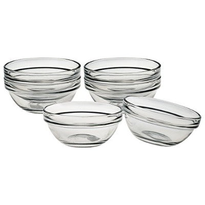 Stackable 3" Glass Pinch Bowl, Set of 12