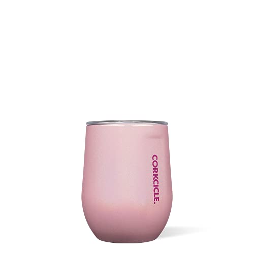 Corkcicle 12 oz Triple-Insulated Stemless (Perfect for Wine), Cotton Candy