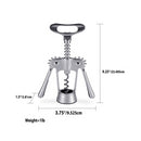 Home Basics Nova Collection Zinc Cork Screw, Silver