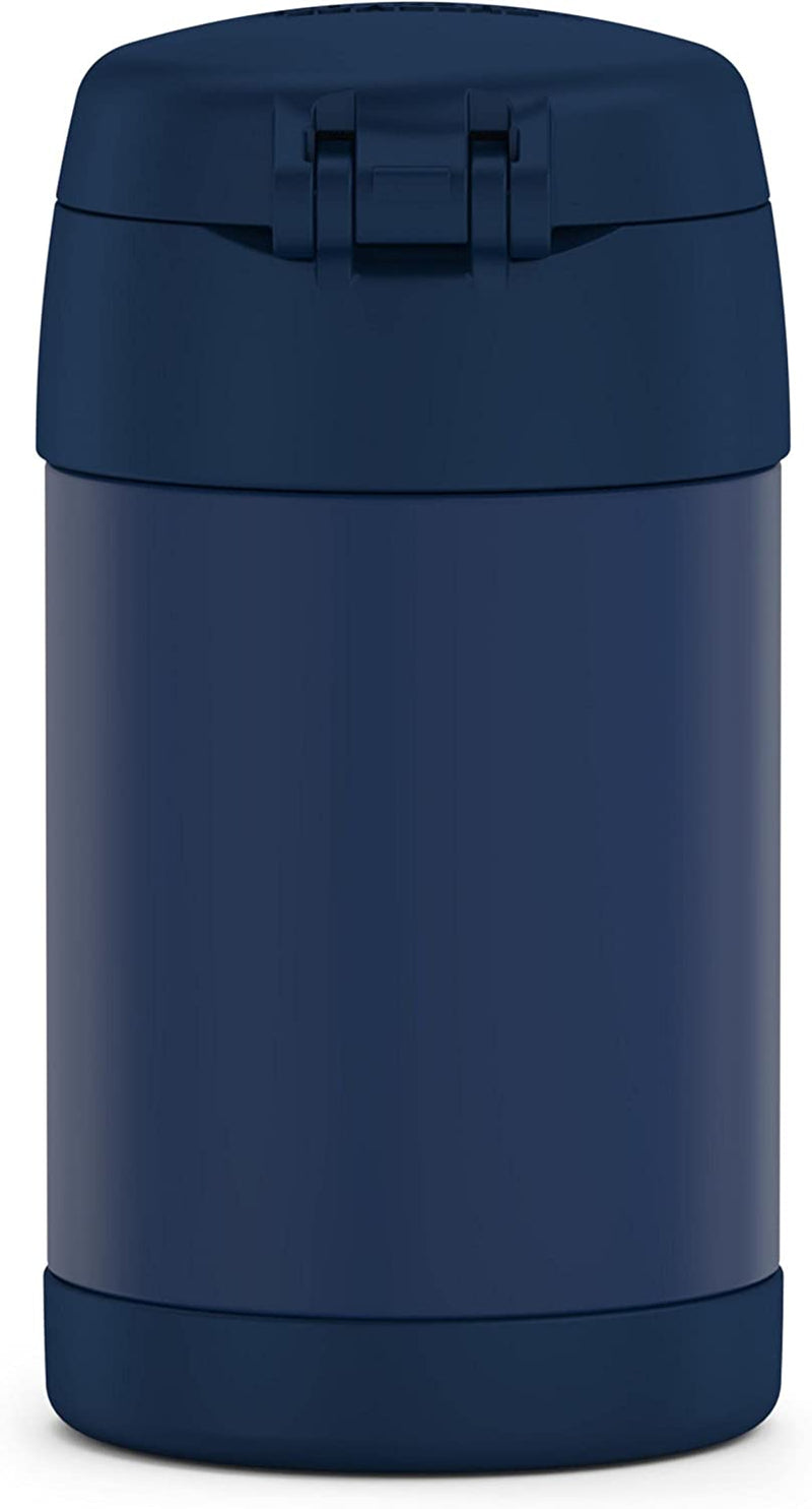 THERMOS FUNTAINER 16 Ounce Stainless Steel Vacuum Insulated Food Jar with Spoon, Navy