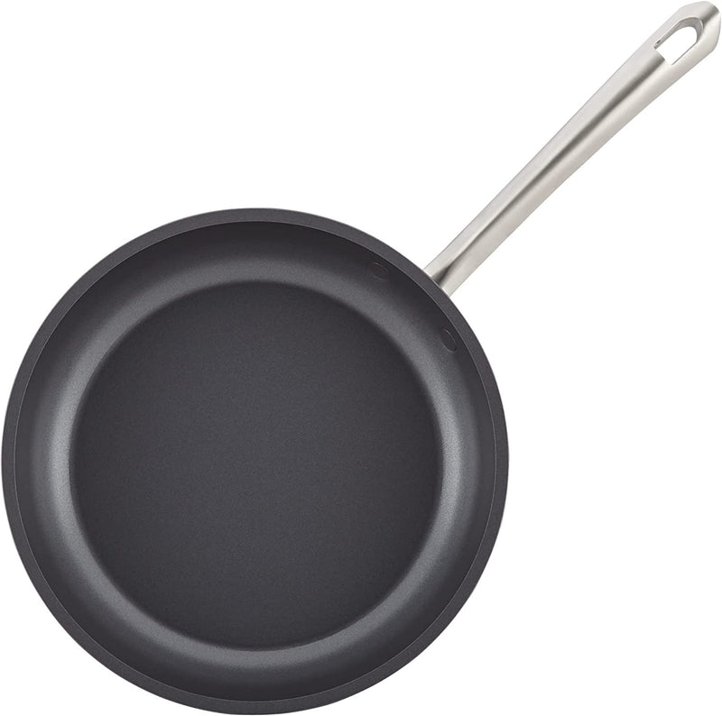 Anolon Accolade Hard Anodized Nonstick Fry Pan Skillet Set, 10 Inch and 12 Inch, Gray