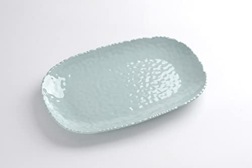 Pampa Bay Shatterproof Melamine Medium Serving Platter, 14 x 9 Inch, Food, Freezer, Dishwasher Safe, Aqua