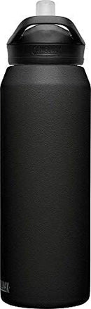 Black Camelbak Eddy+ 20oz insulated water bottle with a straw lid