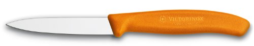 Victorinox, Oran 3.25 Inch Swiss Classic Paring Knife with Straight Edge, Spear Point, Orange, 3.25"