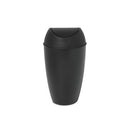Umbra Twirla black 2.4-gallon trash can with swing-top lid