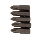 Set of five 1-inch Phillips drywall screwdriver bits. Precision-crafted for durability and compatibility with standard drill drivers. Ideal for drywall installation and general construction use.