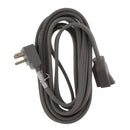 Bright-Way 12-foot appliance cord, model No. 12AC, designed for indoor use only. Features a gray, heavy-duty cable with a three-prong plug. Rated for 1875 watts max, 125 volts, and 15 amps. Packaged with a blue label displaying product details and an image of a lamp.