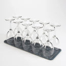 Light gray rectangular silicone drying mat with raised ridges for efficient drying.