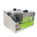 A PXpro brand medium-duty 5 mil green tarp, new in its clear plastic packaging with a white and green cardboard wrap, indicating its size as 12ft x 16ft (3.66m x 4.88m), displayed against a white background.