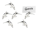 Stainless Dolphin Place Card Holders S/6