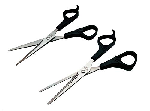 Professional Stainless Steel Cosmetic Scissors (2 pcs Hair Cutting Shears/Barber Scissors Set)