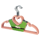 Children's Velvet Flocked Hangers Pink 6pk