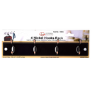4 Nickle Hook Rack Black