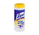 LYSOL Brand Dual Action Citrus Scent Disinfecting Wipes, 35 count per pack - 12 per case.