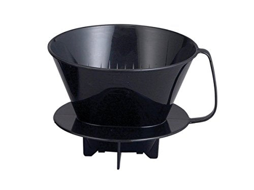 Fino Pour-Over Coffee Brewing Filter Cone, Size 4, Black