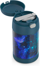 THERMOS FUNTAINER 16 Ounce Stainless Steel Vacuum Insulated Food Jar with Spoon, Galaxy Teal