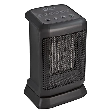 750/1,500-Watt Oscillating Digital Ceramic Heater, Black