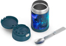 THERMOS FUNTAINER 16 Ounce Stainless Steel Vacuum Insulated Food Jar with Spoon, Galaxy Teal