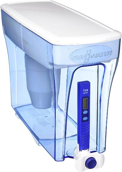 30 Cup Ready-Pour® Water Dispenser with Water Quality Meter - Blue
